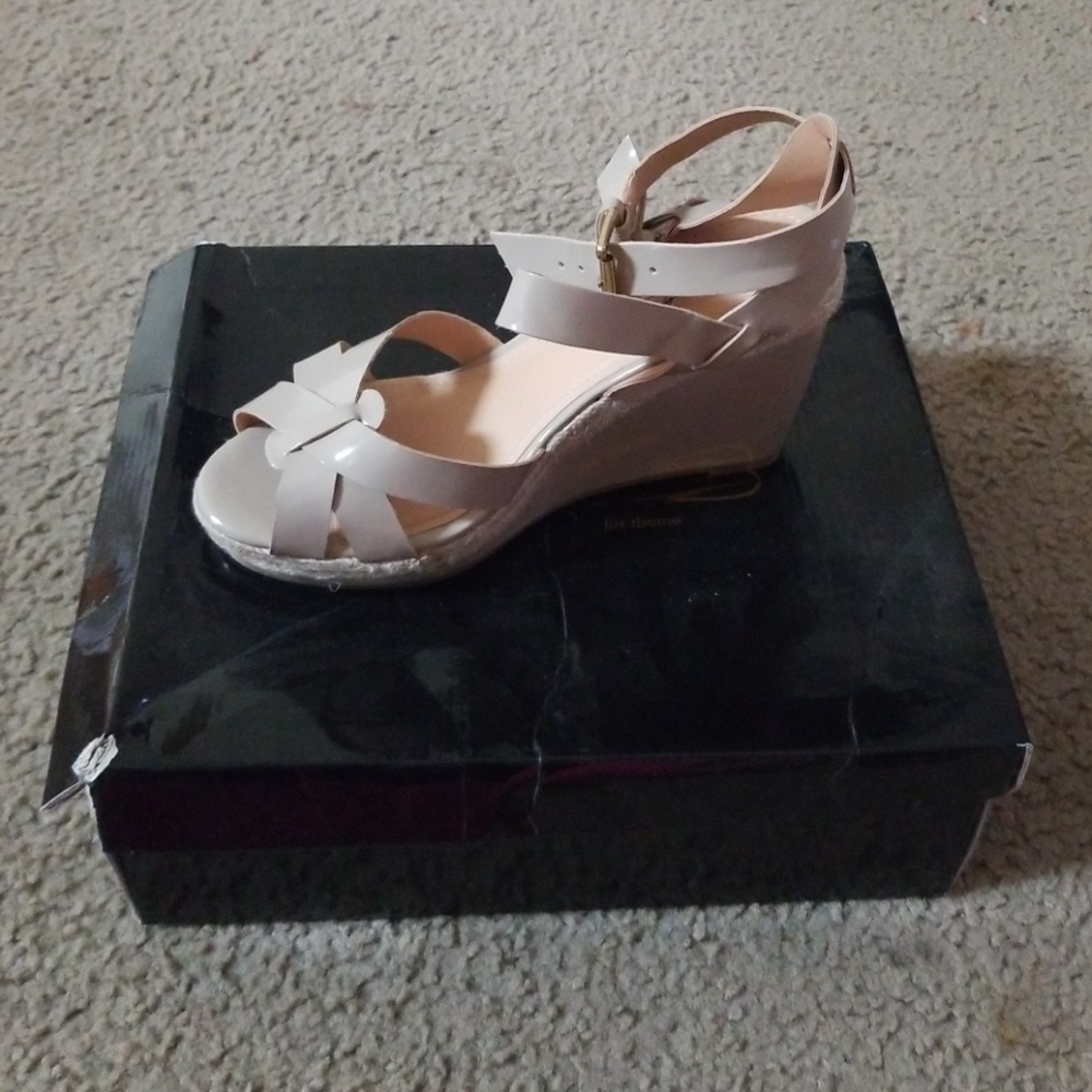 Brand new strappy wedge sandals